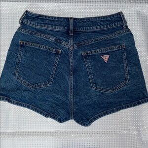 Guess High Rise Front Yoke Denim Shorts